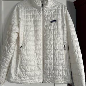 Patagonia Women's White Nano Puff Jacket XL